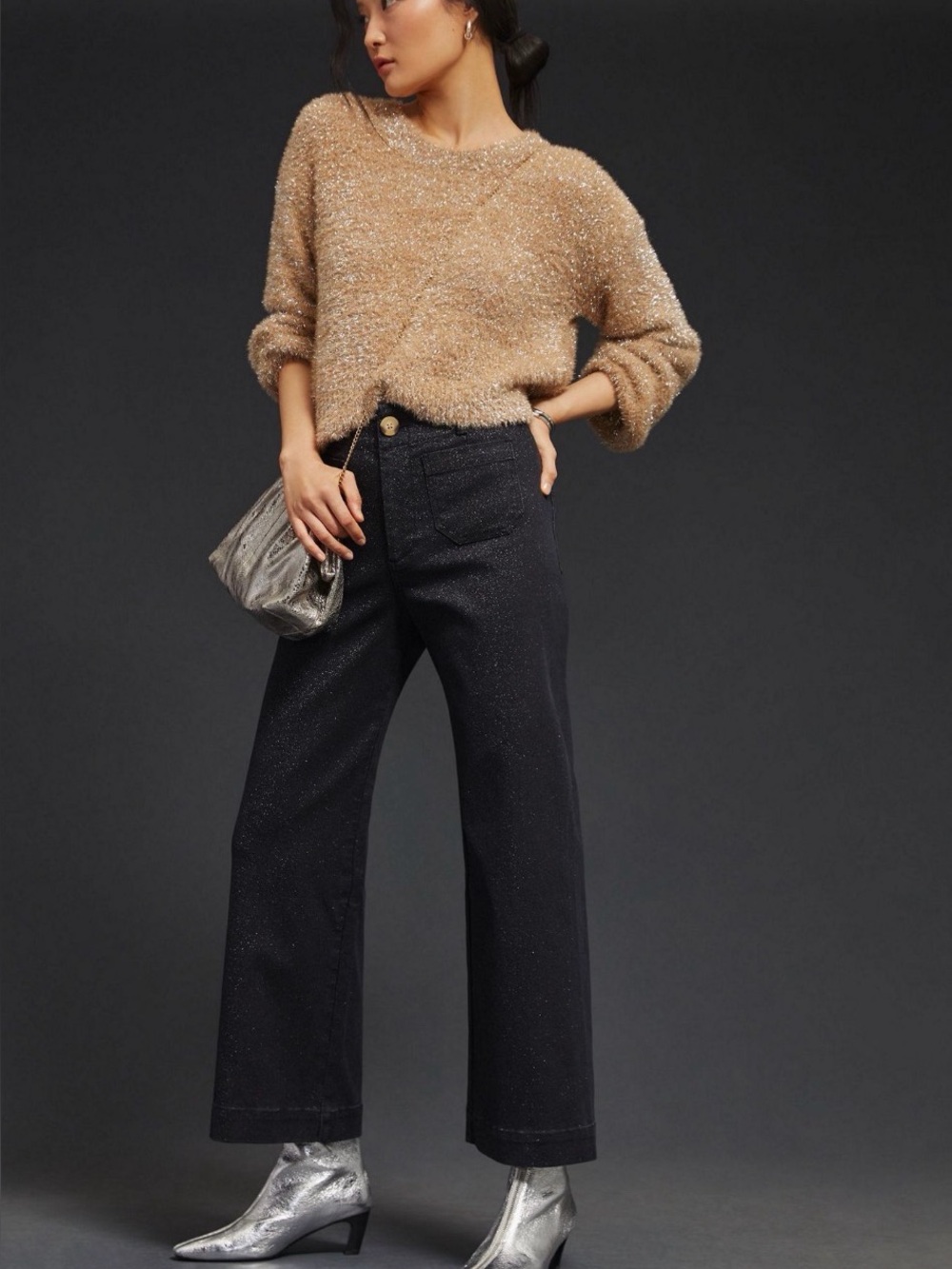 Pilcro Anthropologie The Skipper Wide Leg Ankle Crop Jeans